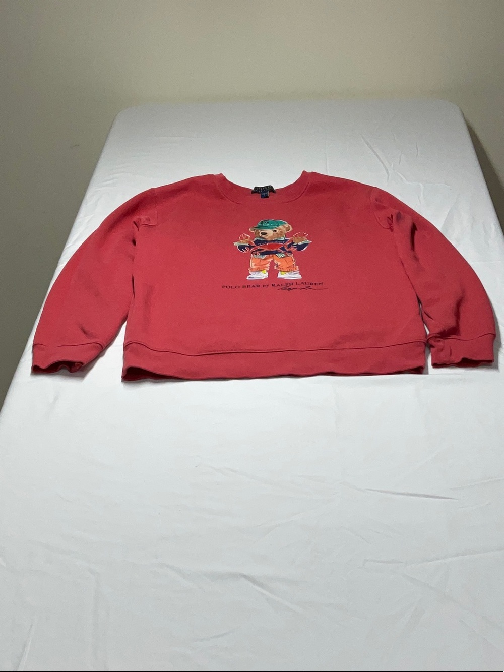 Polo by Ralph Lauren Red Crewneck with Polo Bear Graphic